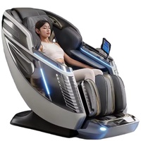 Sillón de Masaje Eléctrico Shiatsu 3D Inteligente de Lujo, con Doble Riel, Gravedad Cero, Multifuncional, Reclinable para el Hogar