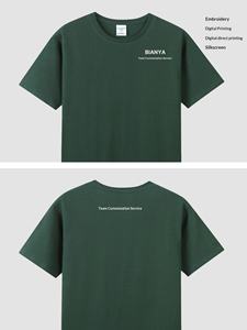 Футболка с круглым вырезом из чистого хлопка, винтажная, прямого кроя, классическая, для корпоративных мероприятий, с печатью логотипа компании, для командообразования - Product Image 3