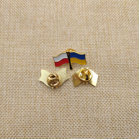Pin Bendera Kreatif Baru Imitasi Lencana Enamel Bros Relawan