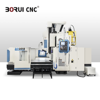 Centre d'usinage à portique CNC FANUC BR2018 avec broche BT50 et système de refroidissement à haut débit pour le perçage profond de blocs d'acier épais