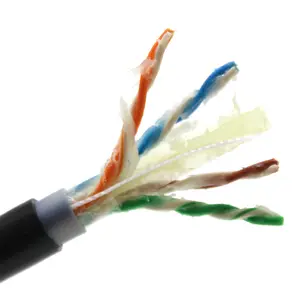 Spot Goods cobre mejor calidad CAT6 1000ft UTP Plenum nominal Cable sólido doble blindaje cat 6 cable flexible