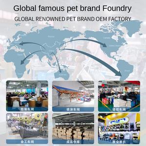 कुत्तों और बिल्लियों के लिए फोल्डेबल मध्यम और बड़ी पालतू कार्ट कार्बन स्टील ऑक्फोर्ड कपड़े 4 पहियों 60 किलोग्राम क्षमता - Product Image 3