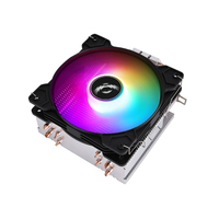 Refroidisseur de qualité serveur QiuzAim pour processeurs E5 plates-formes LGA 2011/X79/X99 et AMD 4 caloducs en cuivre avec ventilateur RVB 120mm
