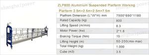 In lega di alluminio ZLP800 sospeso fune oscillante palco piattaforma <span class=keywords><strong>Gondola</strong></span> per piattaforme di lavoro - Product Image 2