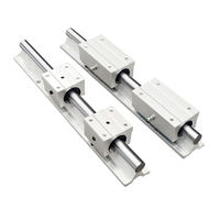 2 rails linéaires ouverts de 20 mm, longueur 1000 mm et 4 glissières à roulement à billes, kit de guidage en aluminium pour routeur CNC