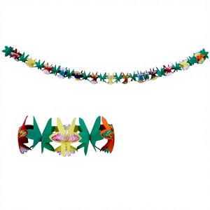 Chaîne de papier crépon murale pour anniversaire, mariage, fête mexicaine, safari, remise de diplôme, articles de décoration pour événements, fournitures de fête pour enfants - Product Image 3