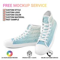 Vente en gros de chaussures de sport en toile à tige haute personnalisées avec logo d'équipe, OEM ODM, impression à la demande, série FN024-26023044-6