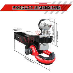 AMBITION Meilleure vente : Support de boule d'attelage robuste avec manille de remorquage, <span class=keywords><strong>attache</strong></span> 2-en-1 compatible avec les attelages de 2 pouces - Product Image 5