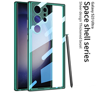 Étui de téléphone portable de haute qualité transparent en TPU+PC ultra-fin résistant aux chocs compatible NFC pour S23 Ultra S24 Ultra