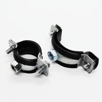 Collier de serrage métallique robuste avec coussinets en caoutchouc, réglable, anti-vibration, pour fixation de tuyaux d'eau