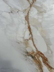 Venta al por mayor Popular Fish Belly oro pulido brillante gran tamaño baldosas de cerámica 1600*3200 <span class=keywords><strong>piedra</strong></span> sinterizada - Product Image 5