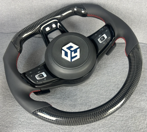 <span class=keywords><strong>Volant</strong></span> en cuir semi-perforé <span class=keywords><strong>R</strong></span>-<span class=keywords><strong>Line</strong></span> en carbone pour Volkswagen VW <span class=keywords><strong>Golf</strong></span> 5 6 <span class=keywords><strong>7</strong></span> <span class=keywords><strong>R</strong></span> MK6 MK7 MK8 Jetta Passat B8 Polo Tiguan GTI - Product Image 5