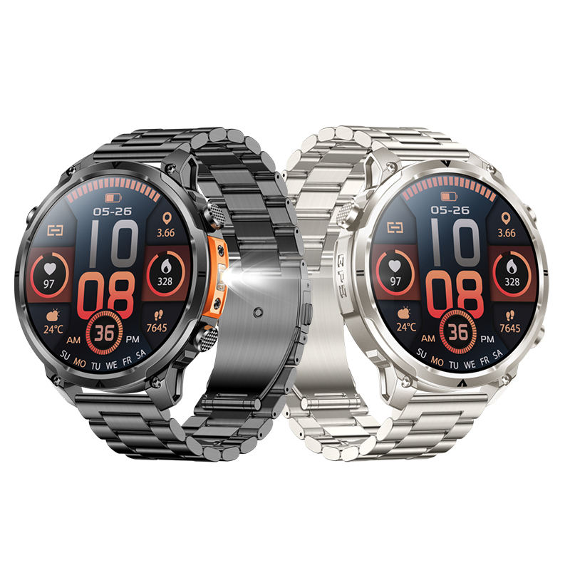 2026 MK100 GPS Smart Watch 1.7Inch 10M Waterproof Compass Outdoor Heart Rate and Blood Pressure Health Monitoring Men Smartwatch