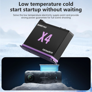 Batería Insta360 X4 con Estuche de Almacenamiento, Cargador Rápido con 3 Ranuras para <span class=keywords><strong>Insta</strong></span> <span class=keywords><strong>360</strong></span> One <span class=keywords><strong>X</strong></span> 4, Accesorios de Energía Originales - Product Image 5