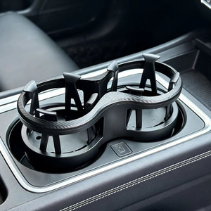 Divisor de portavasos para coche, soporte de almacenamiento integrado de ABS negro para portavasos y ceniceros - Product Image 2