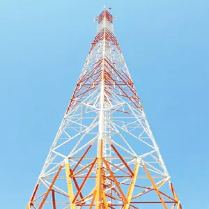 Poste de telecomunicaciones galvanizado de alta calidad, torre de acero de 3 patas, Tubular, Gsm, Lte, 20m, 30m, 45m, 50m, 60m