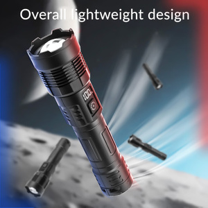 800m siêu dài phạm vi đèn Pin Kép nguồn màu vàng xanh Đèn pin công suất lớn 2000mAh Torch hiển thị kỹ thuật số có thể sạc lại - Product Image 3