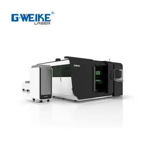 Gweike-máquina de corte láser de fibra cerrada, popular en el mercado de Europa, 3kw, 4kw, 5kw, 6kw, con certificación CE