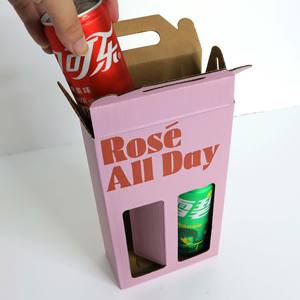 Изготовленная на заказ Модная 2025 розовая и красная крыша с ручкой для <span class=keywords><strong>2</strong></span> <span class=keywords><strong>3</strong></span> 6 бутылок - Product Image 3