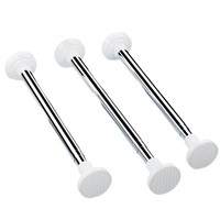 Barre de séchage de vêtements de salle de bain moderne en acier inoxydable rétractable sans perçage, tringle de douche télescopique droite réglable