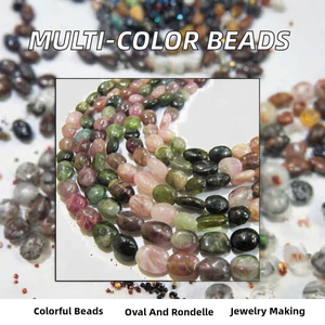 Cuentas de Jade Teñidas en Amarillo, Cuarzo Fuego Cereza, Jasper Aqua Terra, Amazonita, de 5x8 mm, en Forma Ovalada, Certificadas por GIC, para la Elaboración de Joyería - Product Image 2
