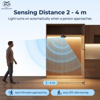 Guangshuo Interrupteur à détecteur de mouvement PIR invisible 12V 24V 60W, portée de détection 25cm à travers le bois, pour éclairage intelligent LED d'armoires et de placards