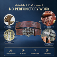 Ceinture de cowboy pour homme avec logo personnalisé, en cuir de vachette massif, boucle à plaque, design perlé, boucle tendance, motif floral, largeur 3,8 cm