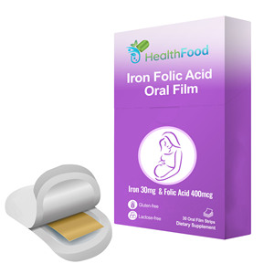 High Quality Iron Folic Acid Oral Film Strips It Supports Normal Energy Metabolism to Everyday Wellness with Dietary <b>Supplement</b> - Product Image 1