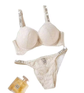 Ensemble de lingerie sexy à broderies florales, lingerie sexy pour femmes, sous-vêtements sensuels fantaisie, ensemble de soutien-gorge à volants, <span class=keywords><strong>Victoria</strong></span> and Secret - Product Image 6