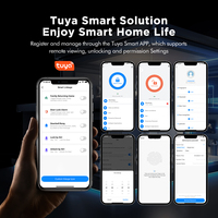 Serrure intelligente de sécurité Tuya Wifi avec mot de passe, carte RFID IC, poignée numérique TTlock, serrure de porte intelligente