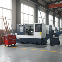 Centre d'usinage CNC à lit incliné, monobroche, 2 axes, contrôleur CNC personnalisable, capacité moyenne, 12 postes à outils
