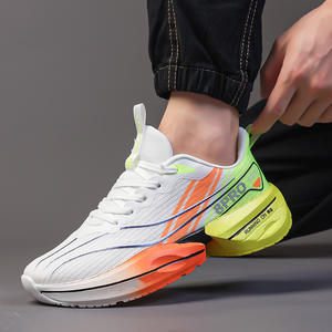 Chaussures de sport pour hommes, montantes, à lacets, de luxe, toutes saisons, ultra-légères, respirantes, amortissantes, pour la marche décontractée, avec lanières tendance - Product Image 1