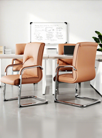 Chaise de bureau confortable pour de longues périodes d'assise, utilisation pour conférences et ordinateur, siège de direction robuste et durable, dossier incurvé en cuir PU