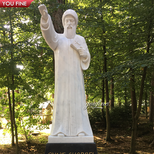 Youfine Tùy Chỉnh Đá Cẩm Thạch Saint Charbel Makhlouf Điêu Khắc Cho Ngoài Trời Trang Trí Công Giáo Tôn Giáo - Product Image 4