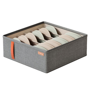 Underwear <b>Storage</b> <b>Box</b> Rectangle Dark Gray Oxford Cloth <b>Drawer</b> Divider Multi Functional Wardrobe Organizer For Dormitory - Product Image 1