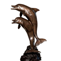 Nouvelle statue de dauphin en bronze coulé, design moderne et de haute qualité
