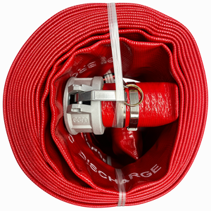 Tuyau plat en <span class=keywords><strong>PVC</strong></span> de qualité supérieure, double couche, revêtement <span class=keywords><strong>PVC</strong></span>, tissu polyester renforcé, tuyau de refoulement d'eau, prix usine - Product Image 5
