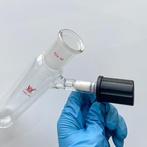 Frasco Schlenk <span class=keywords><strong>de</strong></span> vidrio borosilicato Suministros <span class=keywords><strong>de</strong></span> <span class=keywords><strong>laboratorio</strong></span> Aparato <span class=keywords><strong>de</strong></span> extracción Soxhlet con válvula <span class=keywords><strong>de</strong></span> alto vacío - Product Image 4