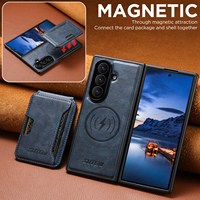 Étui portefeuille magnétique texturé en cuir PU avec support de chargement sans fil, personnalisé, directement de l'usine ODM, pour Samsung Z Fold Series