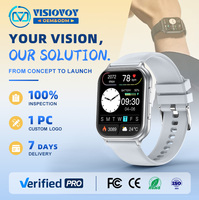 Jam Tangan Pintar Digital OEM Visiovoy 2027 Khusus Pria Layar Sentuh 100 Mode Olahraga Montre Reloj Kebugaran Android Tahan Air
