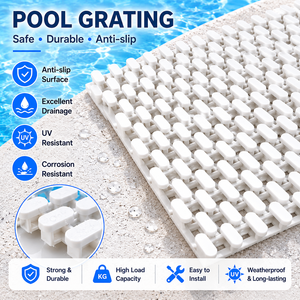 <span class=keywords><strong>Grille</strong></span> <span class=keywords><strong>de</strong></span> débordement pour piscine commerciale, couvercle <span class=keywords><strong>de</strong></span> canal <span class=keywords><strong>de</strong></span> drainage <span class=keywords><strong>en</strong></span> <span class=keywords><strong>PVC</strong></span> robuste, <span class=keywords><strong>grille</strong></span> <span class=keywords><strong>de</strong></span> <span class=keywords><strong>caniveau</strong></span> <span class=keywords><strong>de</strong></span> piscine antidérapante résistante aux UV - Product Image 1
