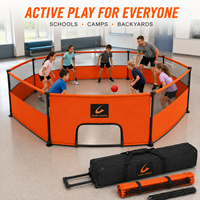Terrain de jeu pliable de 4,5 m pour Gaga Ball avec structure en acier fin – Idéal pour les activités d'équipe des enfants