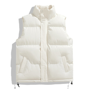 Atacado personalizado colete masculino quente impermeável leve windproof poliéster simples versátil cor sólida mais tamanho grosso - Product Image 6