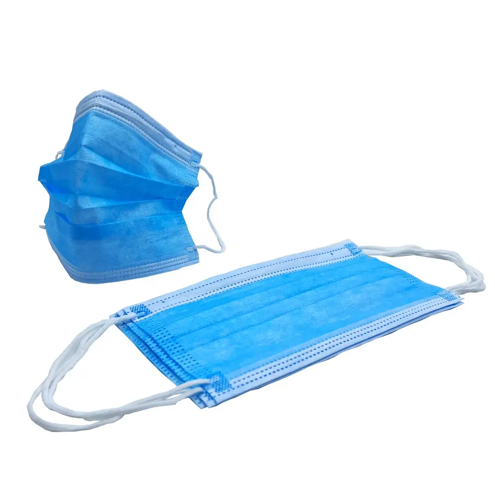 Gezichtsmasker Wegwerp 3-laags Masker Medische Kwaliteit Blauw/Zwart Volwassen Op Maat Gemaakt Niet-Geweven Eos Persoonlijke Verzorging