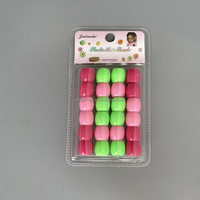 Perles décoratives en plastique à gros trous pour dreadlocks, motifs colorés, pour accessoires capillaires DIY, vente en gros