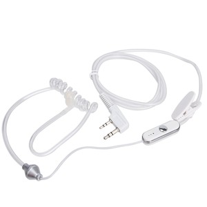 Auriculares Blancos de 2 Pines con Micrófono PTT y Cable de 1.2m para Walkie Talkie <span class=keywords><strong>Baofeng</strong></span> UV5R UV82 Kenwood TK TH Series, Audio Nítido de 36dB - Product Image 3