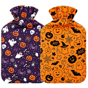 <span class=keywords><strong>Bouillotte</strong></span> en caoutchouc avec housse douce d'Halloween <span class=keywords><strong>pour</strong></span> soulager la douleur, réchauffer <span class=keywords><strong>le</strong></span> <span class=keywords><strong>cou</strong></span>, les épaules, les pieds et les crampes menstruelles – Excellent cadeau - Product Image 1