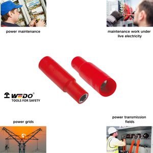 Wedo VDE GS ใบรับรอง AC 1000V <span class=keywords><strong>Dr</strong></span>. 3/8 "ซ็อกเก็ตลึกแบบฉีด - Product Image 5