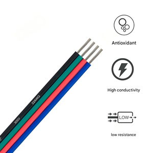 RGB 电缆 22AWG 4 针并行电缆 4 针延长线，适用于照明灯具和 LED 灯条 10.07 带状电缆 - Product Image 5