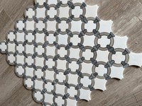 Nouveau motif de fleurs rond jet d'eau marbre marbre pierre mosaïque carrelage pour la décoration de la maison